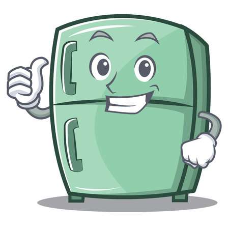 What Dream About Refrigerator Means Cartoon fridge mascot giving thumbs up. what dream about refrigerator means